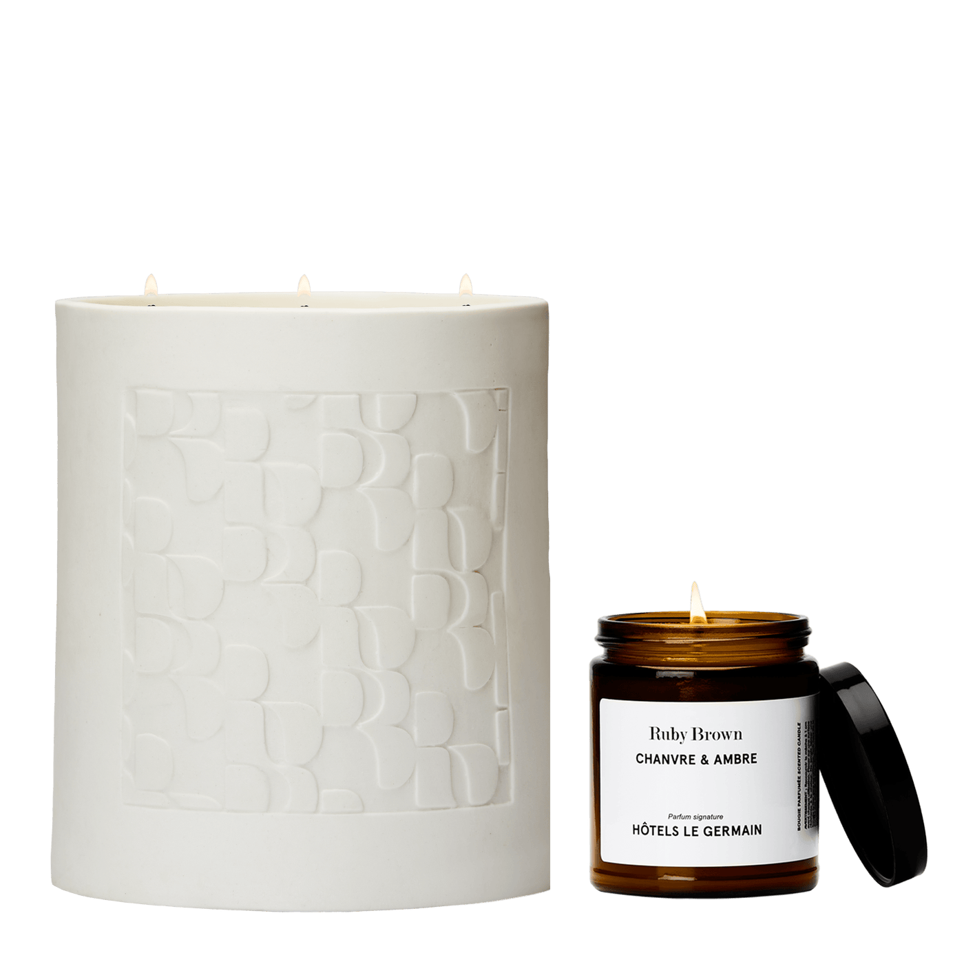 Bougie 3 mèches Chanvre & Ambre - Ruby Brown