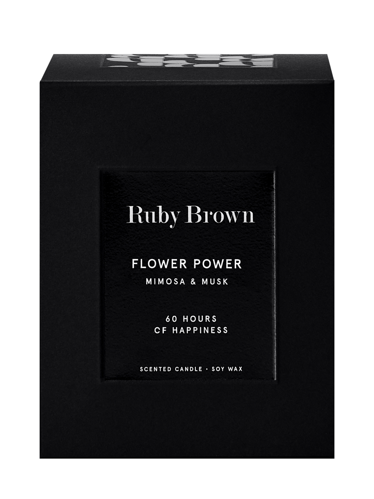Bougie Flower Power - Ruby Brown