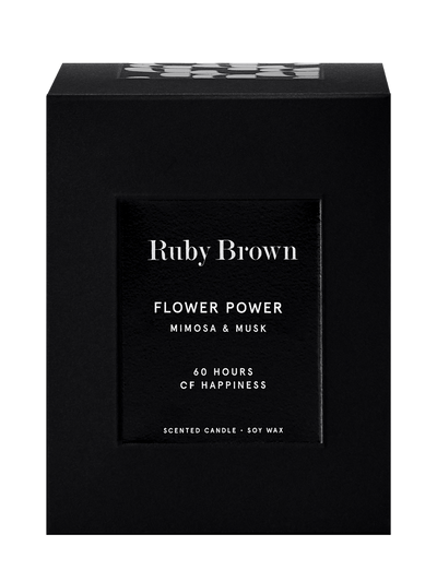 Bougie Flower Power - Ruby Brown